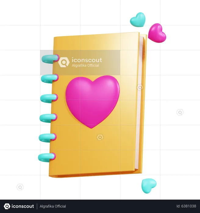 Love Book  3D Icon