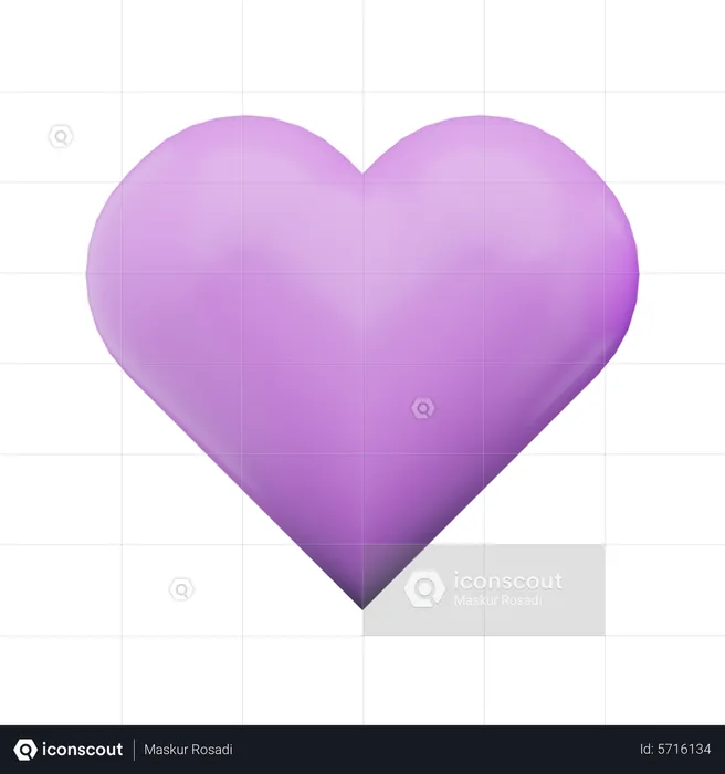 Love bright purple  3D Icon