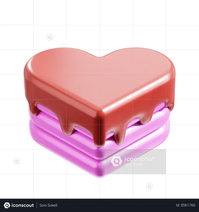 Love Cake  3D Icon