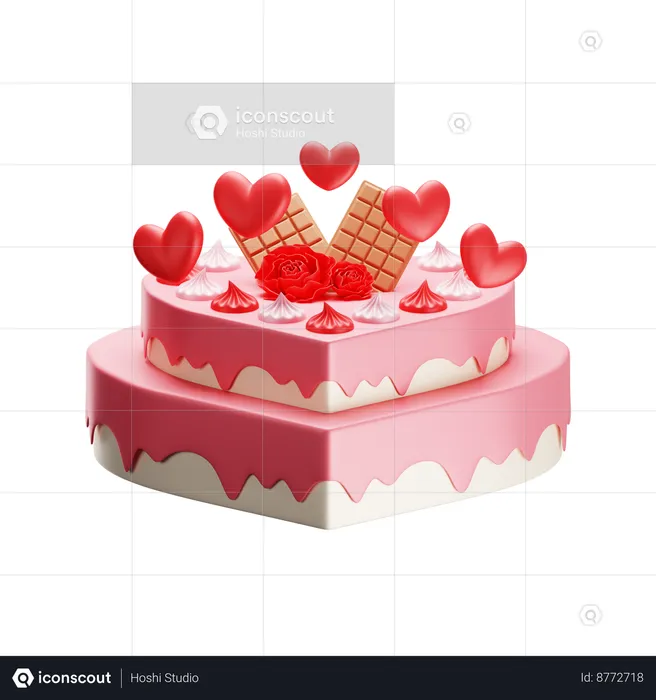 Love Cake  3D Icon