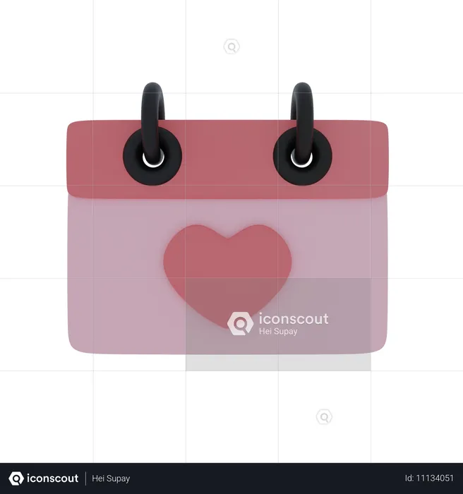 Love Calendar  3D Icon