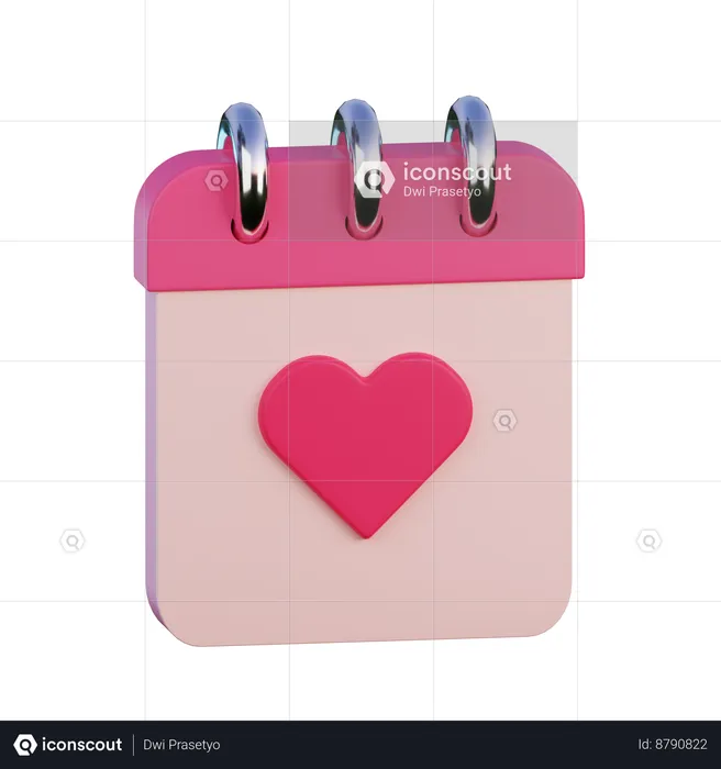 Love Calendar  3D Icon