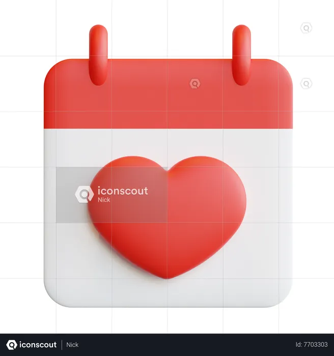 Love Calendar  3D Icon