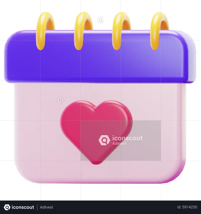 LOVE CALENDAR  3D Icon