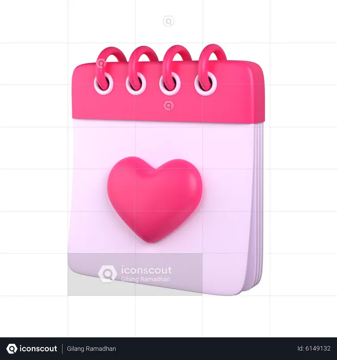 Love Calendar  3D Icon