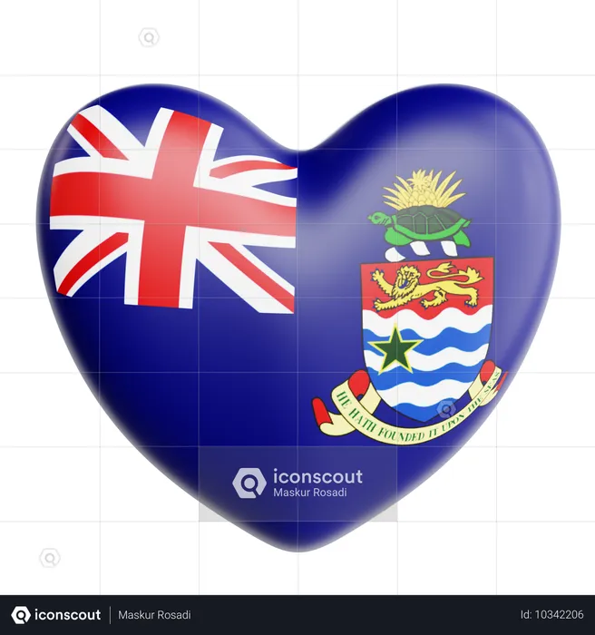 Love Cayman Islands  3D Icon