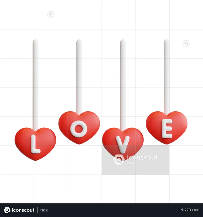 Love Chandelier  3D Icon