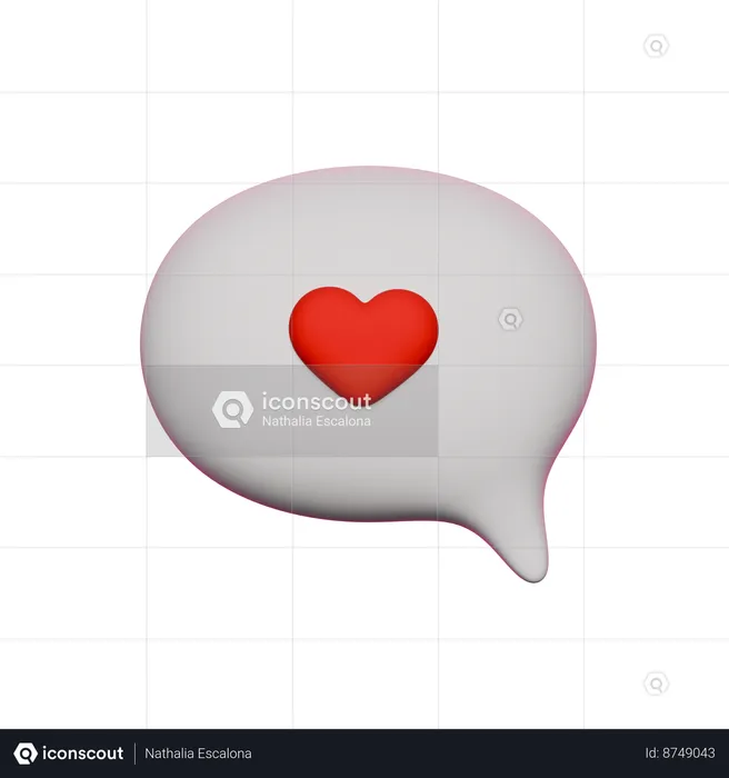 Love chat  3D Illustration
