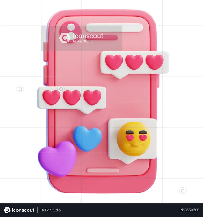 Love Chat  3D Icon