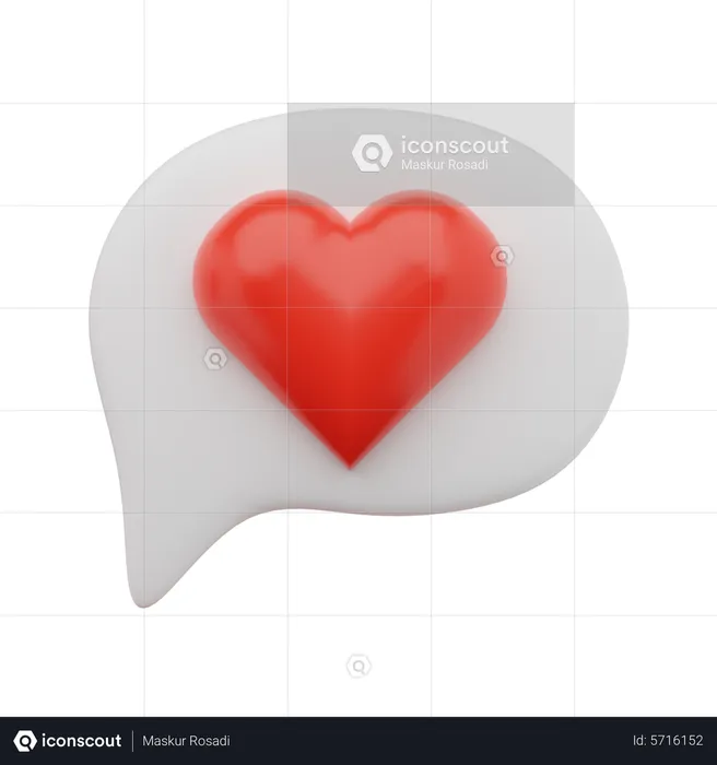 Love chat  3D Icon