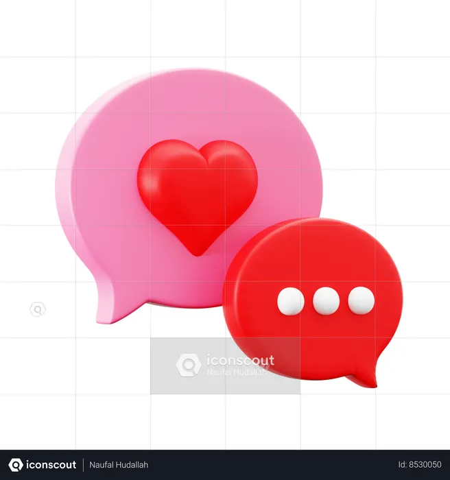 Love Chat  3D Icon