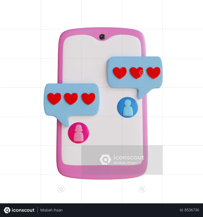 Love Chat  3D Icon