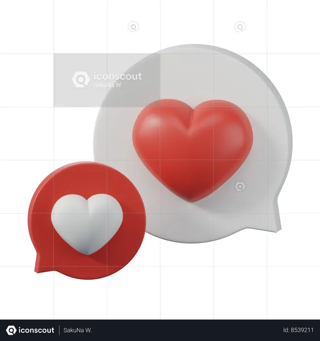 Love Chat  3D Icon