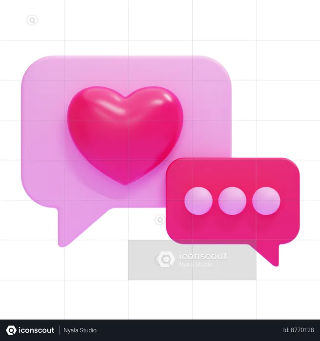 Love Chat  3D Icon