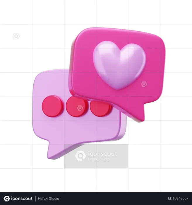 Love Chat  3D Icon