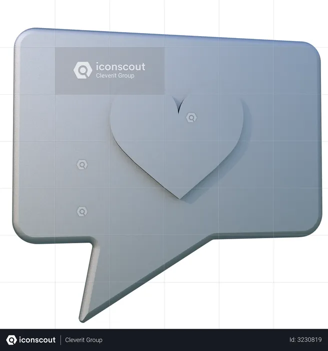 Love Chat  3D Icon