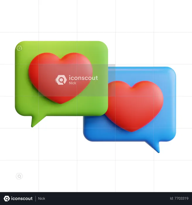 Love Chat  3D Icon