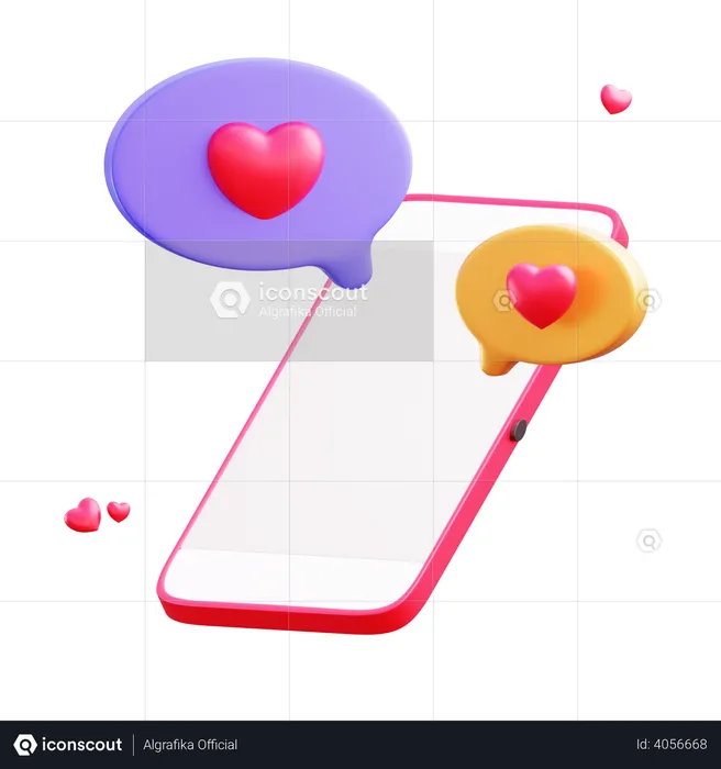 Love chat  3D Illustration