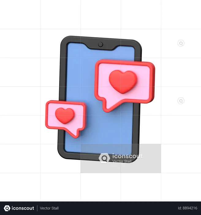 Love Chatting  3D Icon