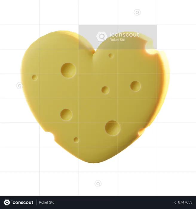 Love Cheese  3D Icon