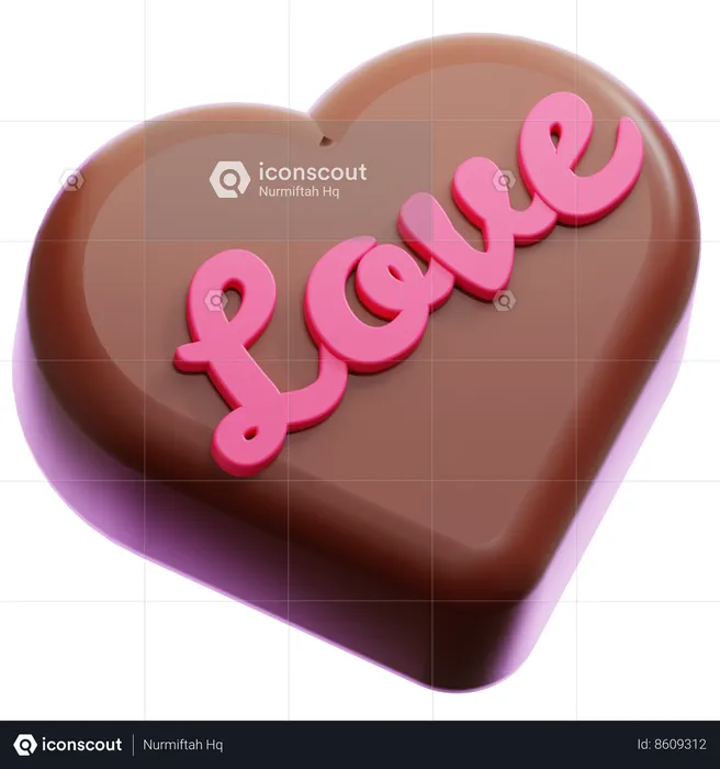 Love Chocolate  3D Icon