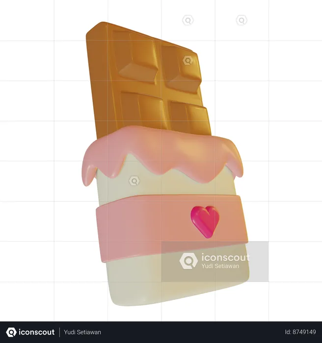 Love Chocolate  3D Icon