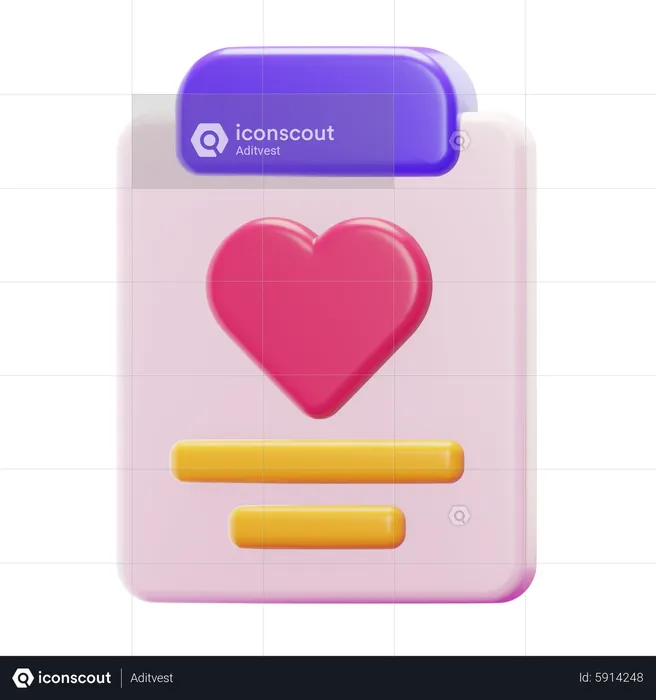 LOVE CLIPBOARD  3D Icon