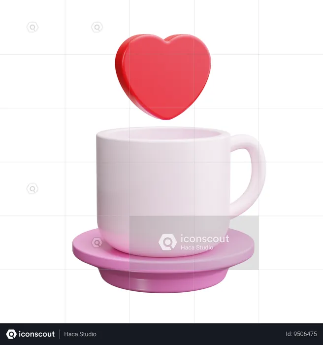 Love Coffee  3D Icon