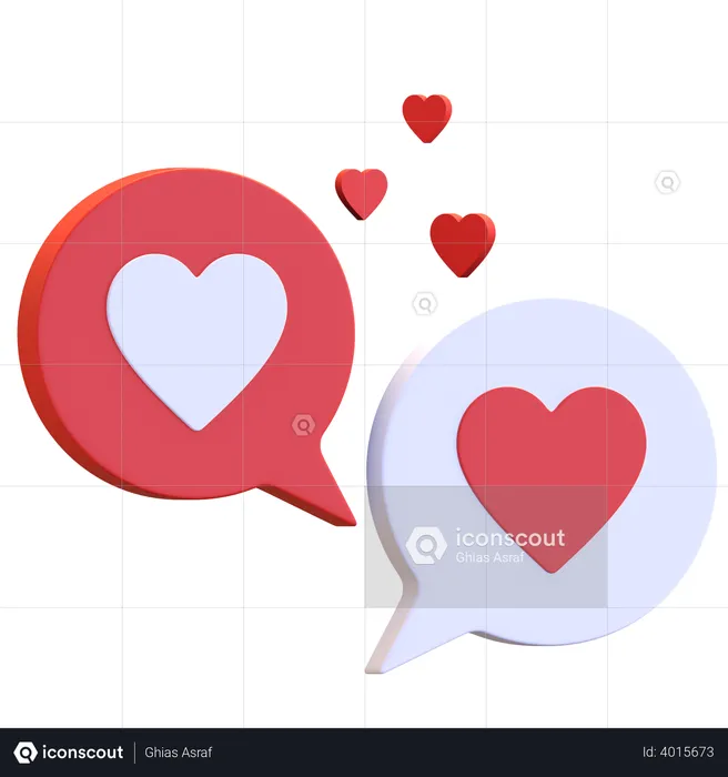 Love conversation  3D Illustration