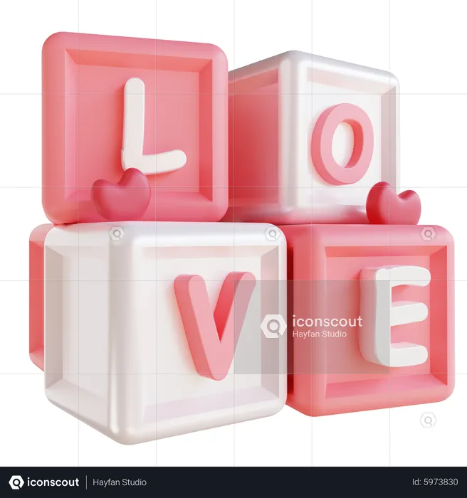 Love Cube  3D Icon