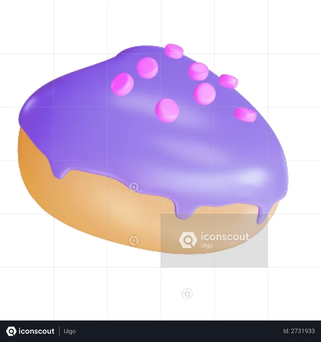 Love Donut  3D Illustration