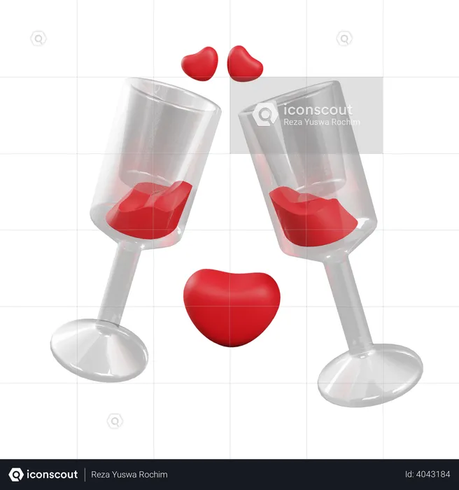 Love Drink  3D Illustration