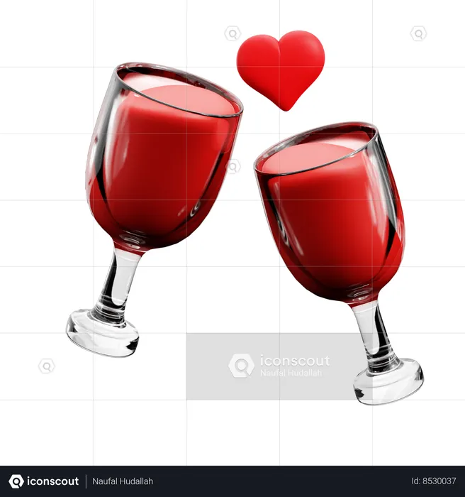 Love Drink Toast  3D Icon