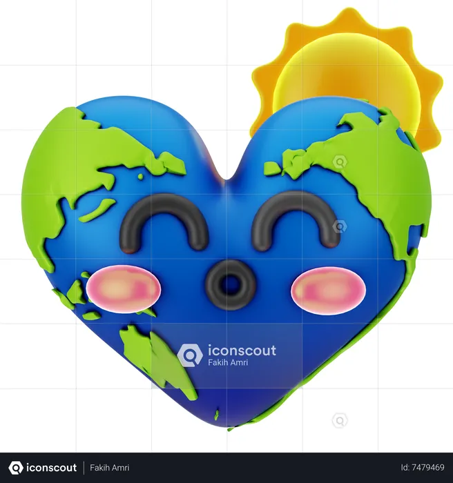 Love Earth  3D Icon