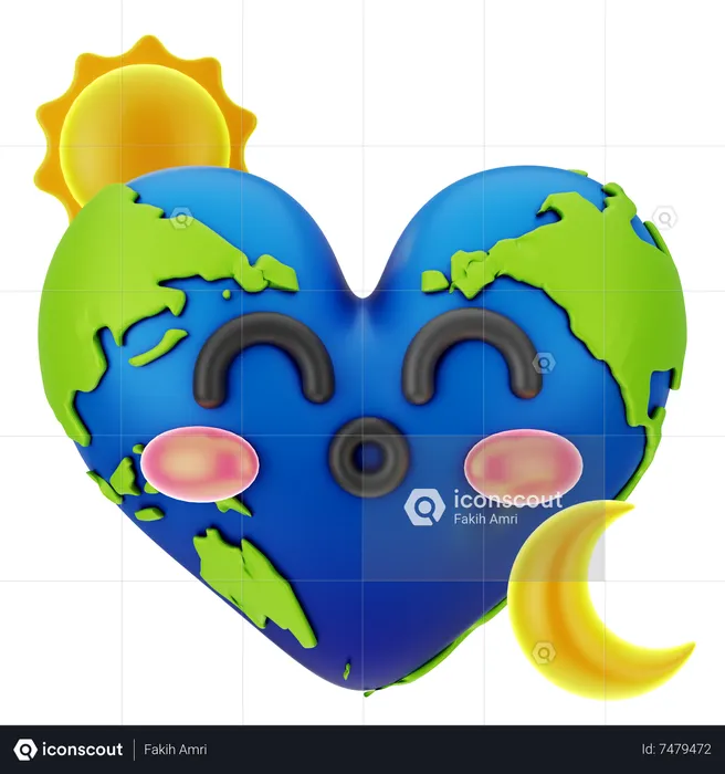 Love Earth  3D Icon