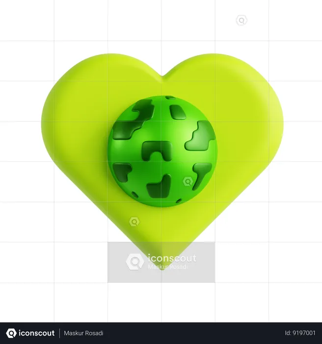 Love Earth  3D Icon