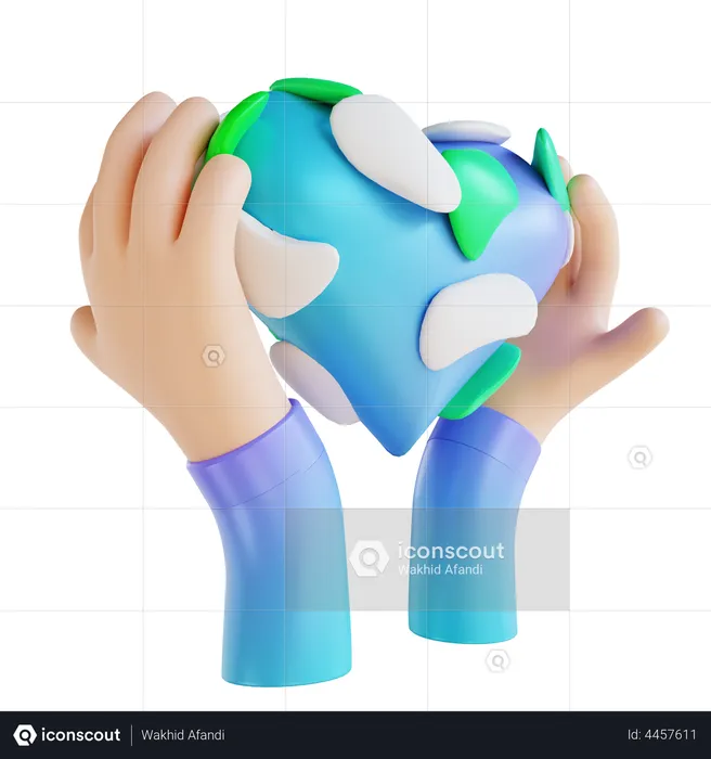 Love Earth  3D Illustration