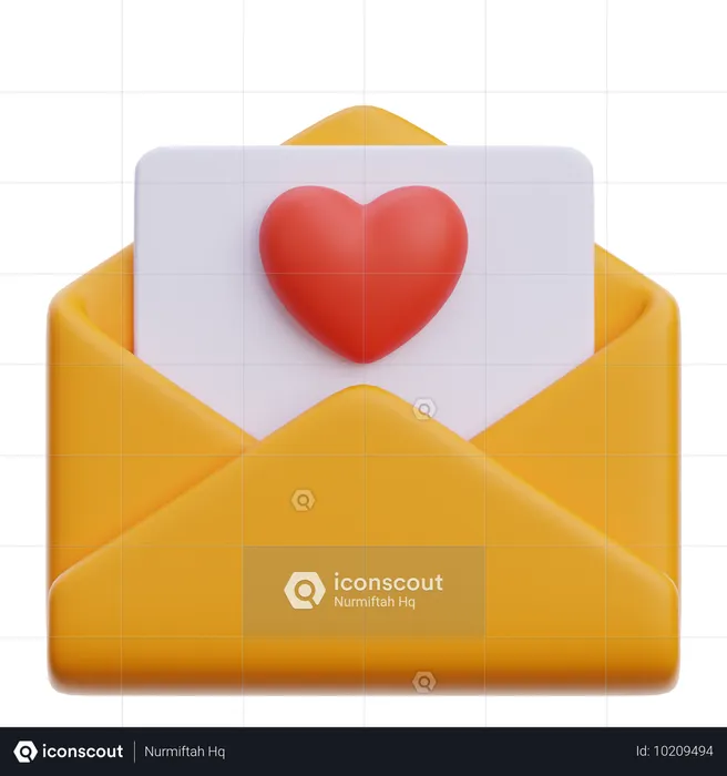 Love Email  3D Icon