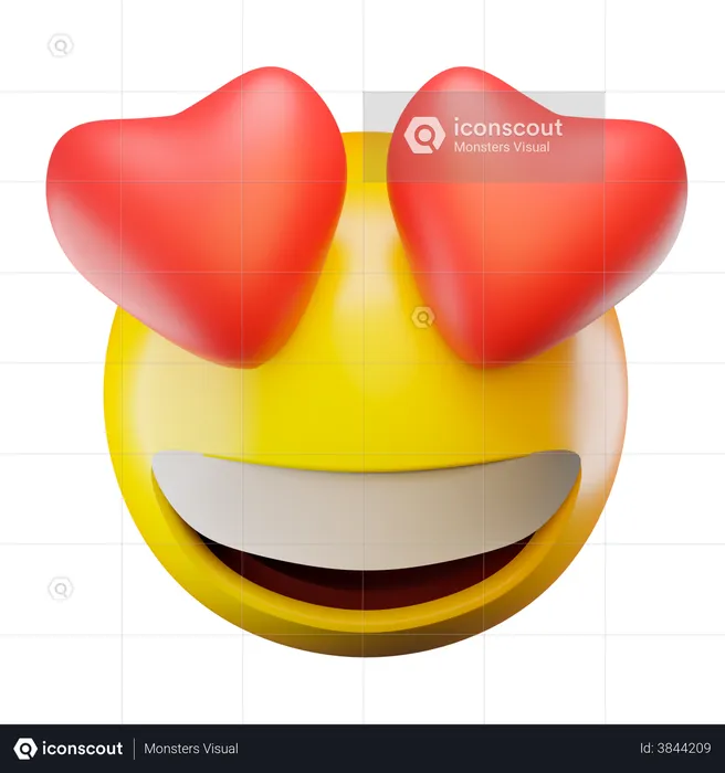 Love Eye Emoji 3D Illustration
