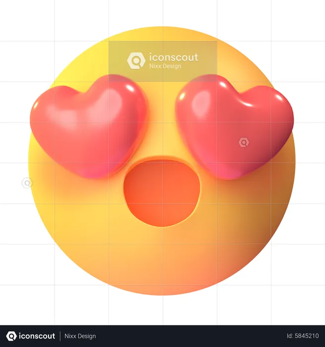 Love Eye Emoji 3D Icon