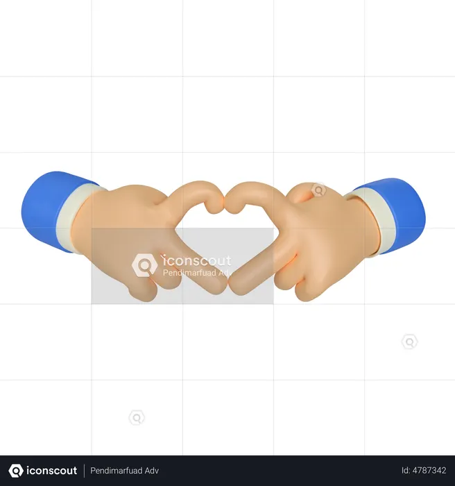 Love Finger Hand Gesture  3D Illustration