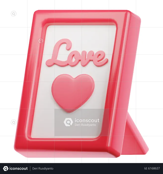 Love Frame  3D Icon