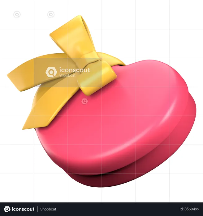 Love Gift Box  3D Icon