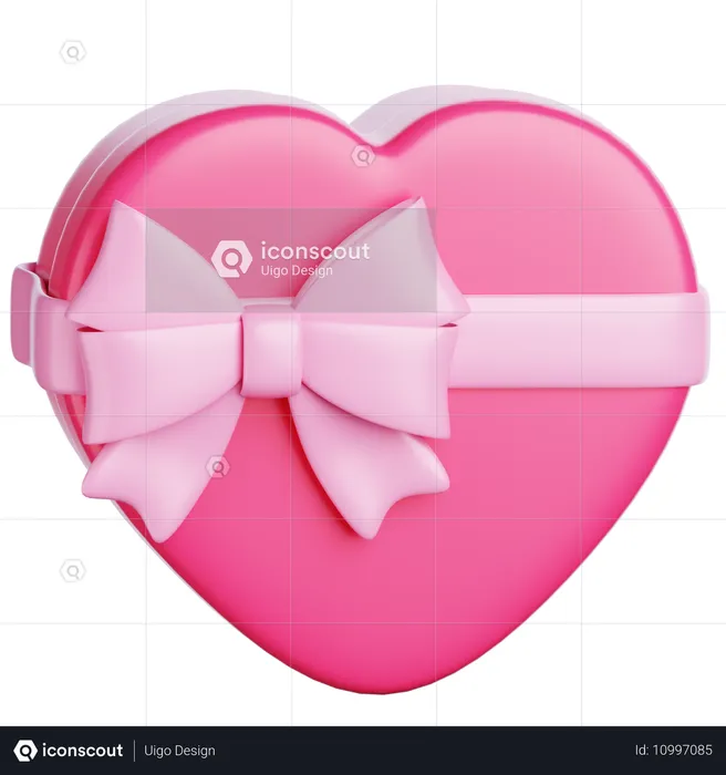 Love Gift Box  3D Icon