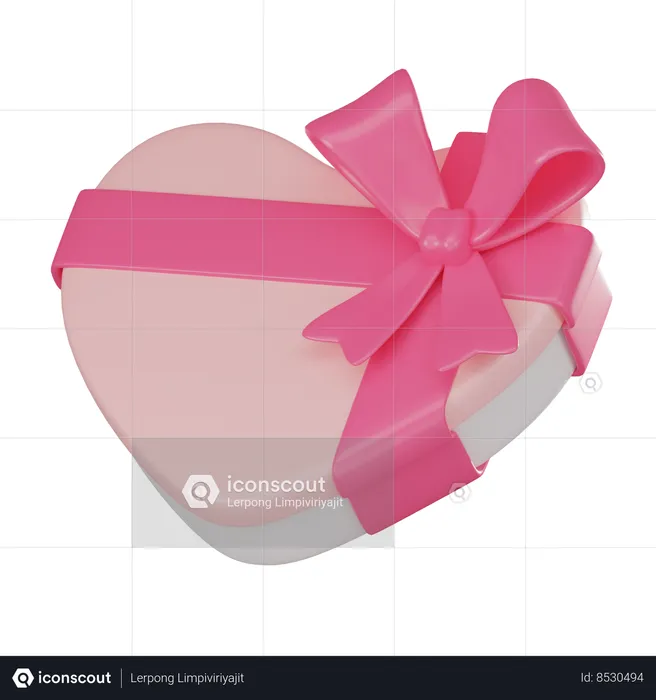 Love Gift Box  3D Icon