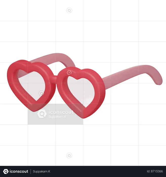 Love Glasses  3D Icon