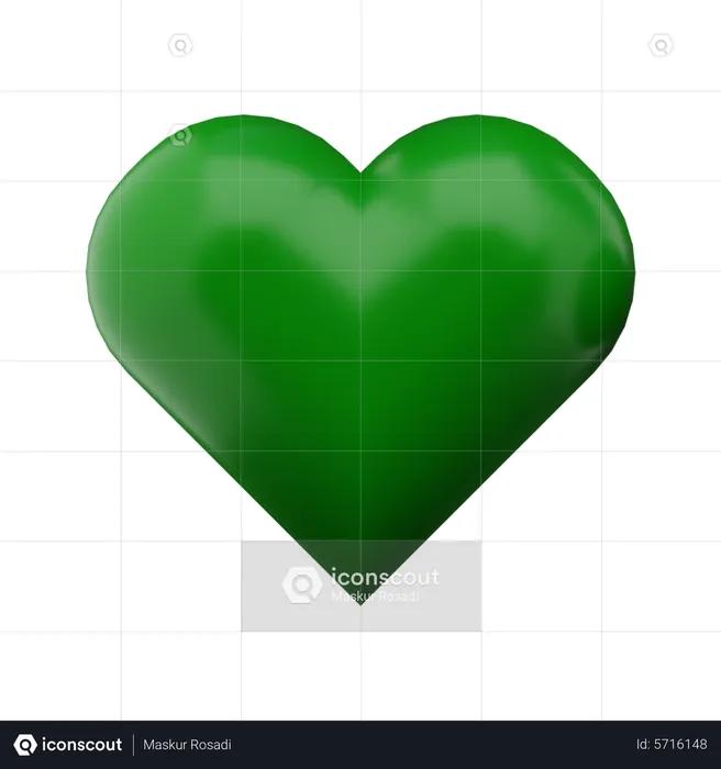 Love green  3D Icon