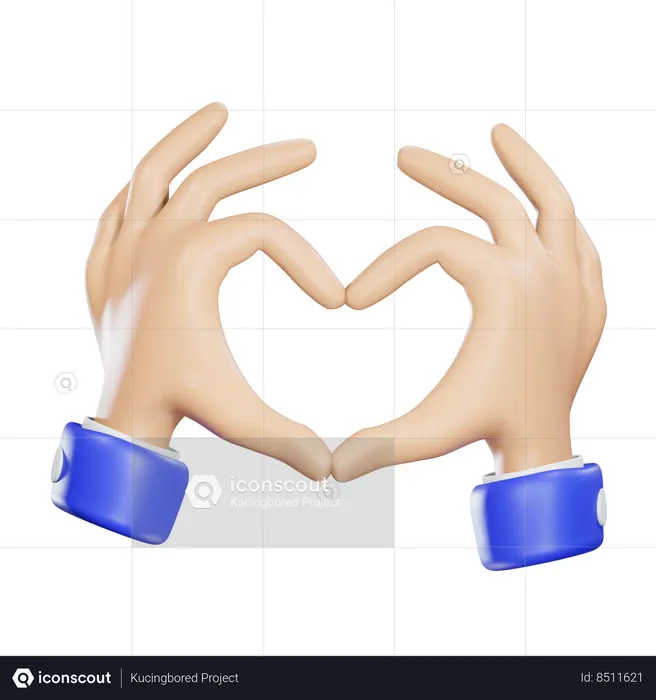 Love Hand Emoji 3D Icon