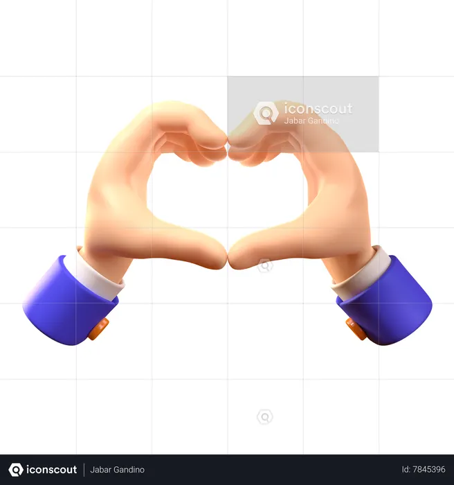 Love Hand Gesture  3D Icon