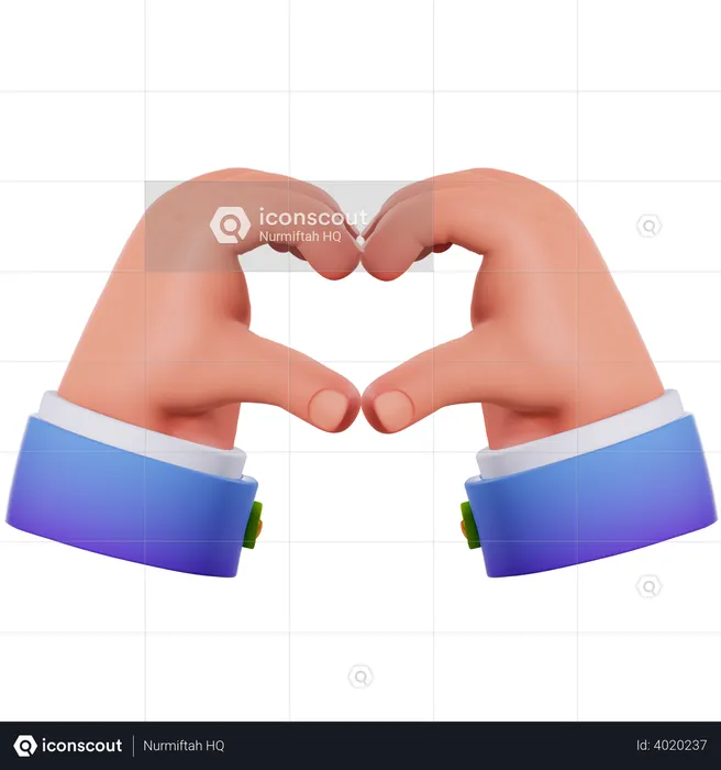 Love Hand gesture  3D Illustration